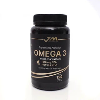 Omega 3 Em Pote Alta Concentração De Epa E Dha 120 Capsulas - Jmsuplementos Sem Sabor