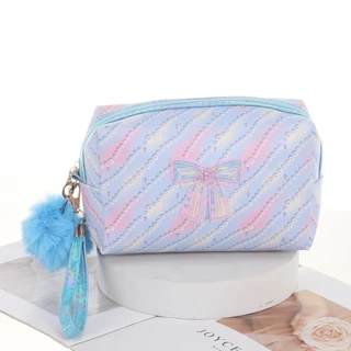 Bolsa Estojo Cosmética Fofo  Com Pompom em Oferta na Shopee