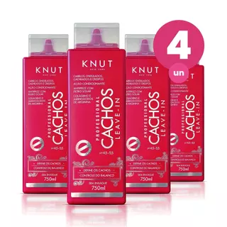 Kit 4 Leave-In Knut Cachos 750ml em Oferta na Shopee