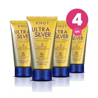 Kit 4 Knut Ultra Silver Tratamento Capilar Pérola 150g em Oferta na Shopee