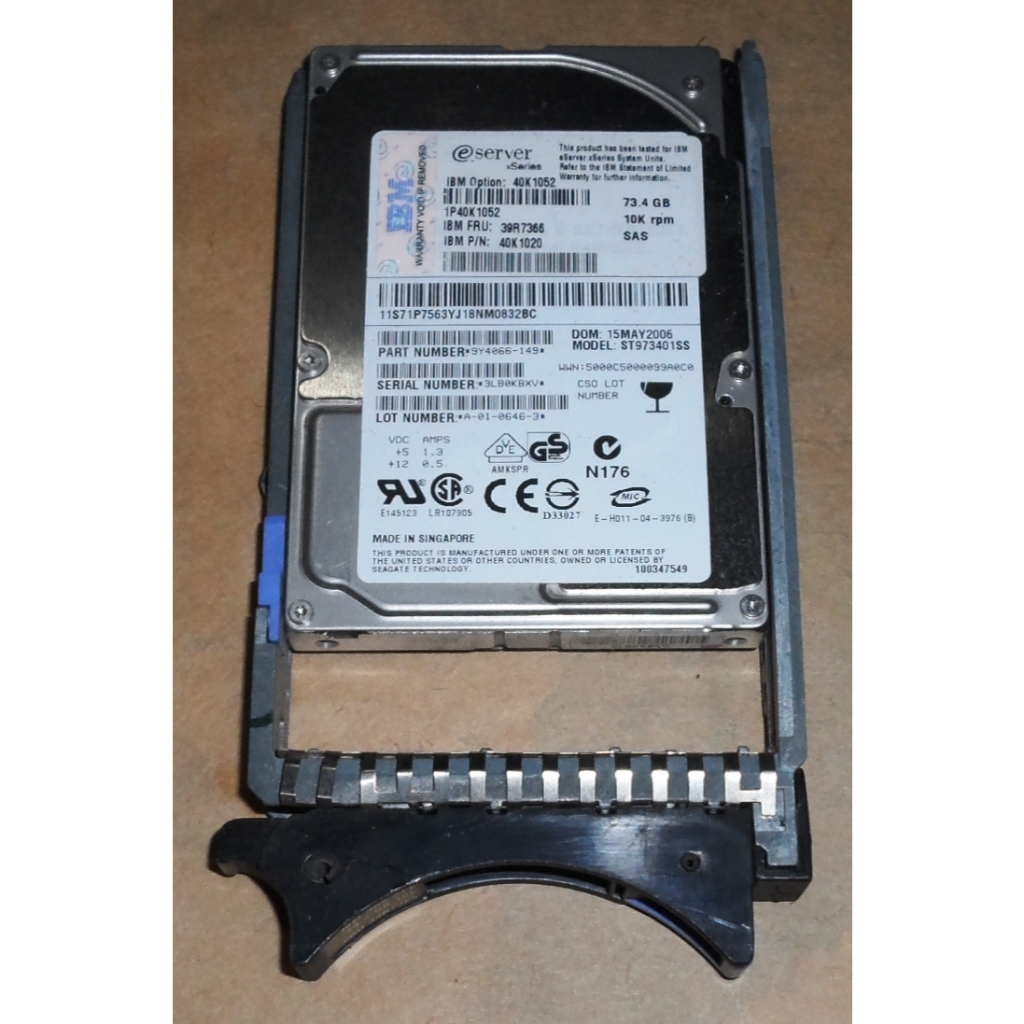 HD server xSeries 2.5 para Servidor - 73GB - 10k rpm - ST973401SS