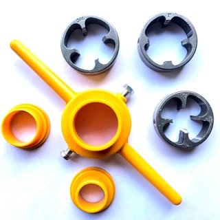 Kit Ferramentas Completo Para Abrir Rosca De Tubo Cano PVC 1/2 3/4 E 1" 6 Peças Tarraxa Manual DIY