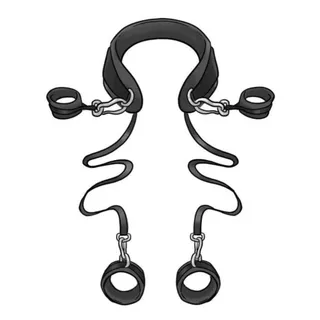 Algema Mãos e Pernas BDSM Suporte para o Pescoço Brinquedo Sensual Sexy Na Cama