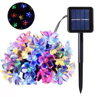 Cordão de Luz LED Solar 5m à Prova d’Água – Pisca Pisca Decorativo para Jardim, Natal e Festas