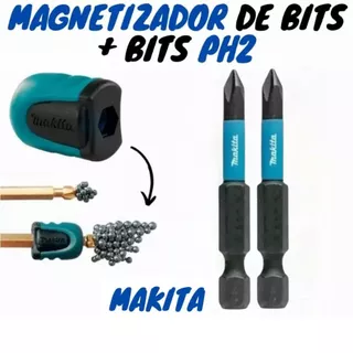 Bits Ph2 Makita De Impacto B-63725 + Magnetizador E-03442 em Oferta na Shopee
