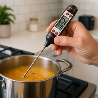 Termômetro Digital Espeto Alta Precisão Cozinha, Churrasco Confeitaria Prático Rápido