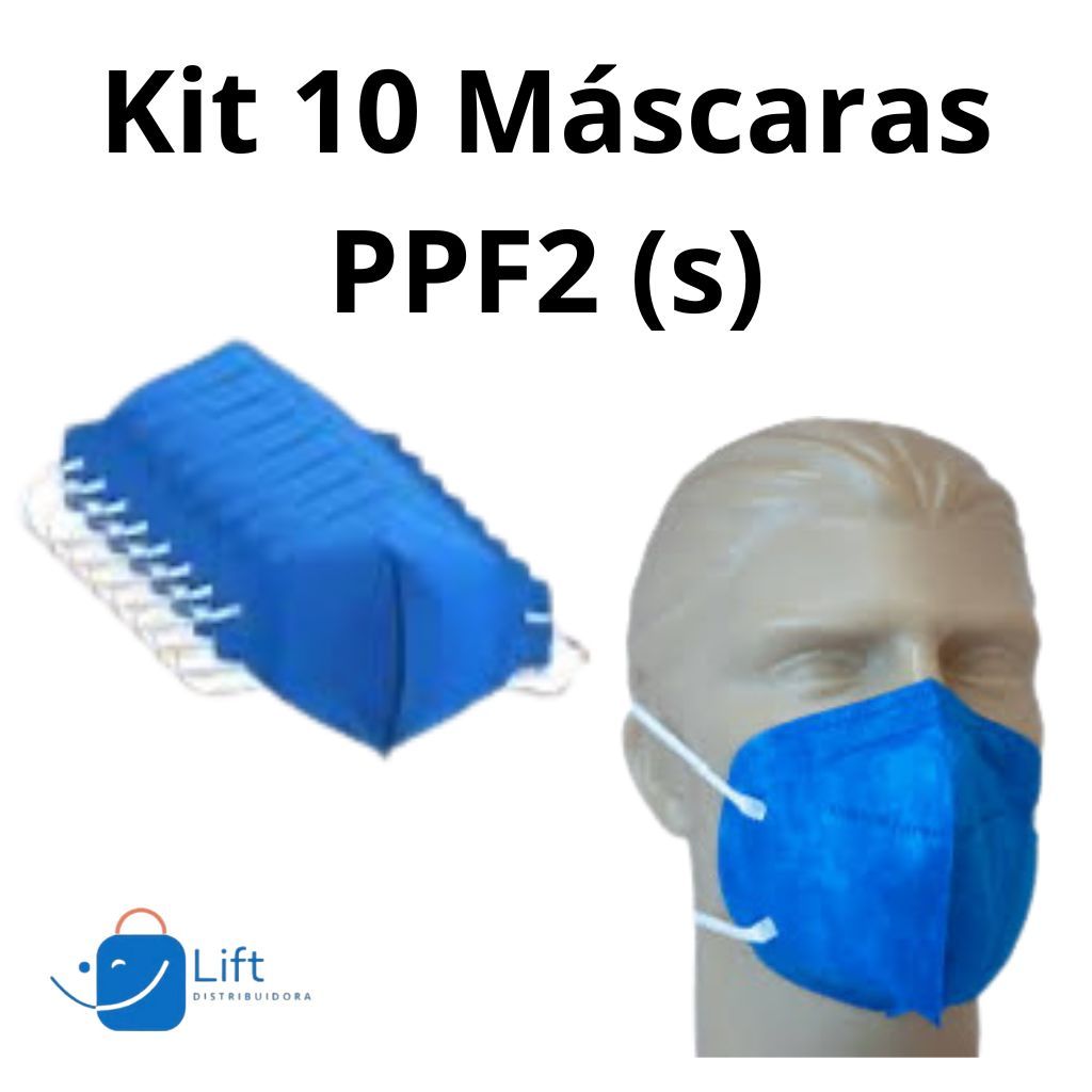 Kit 10 Máscara Pff 2 Descartável Sem Válvula Proteção e Qualidade ...