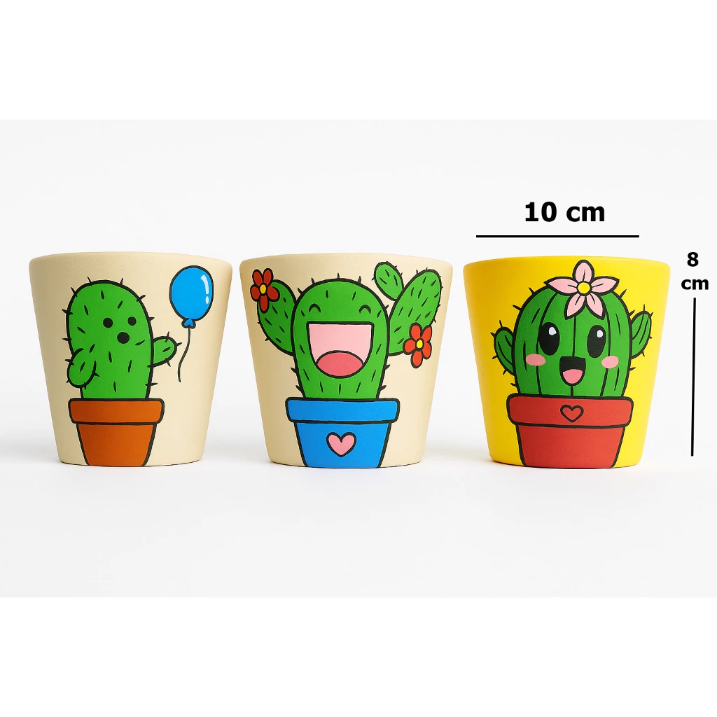 Vaso de barro pintado à mão 3