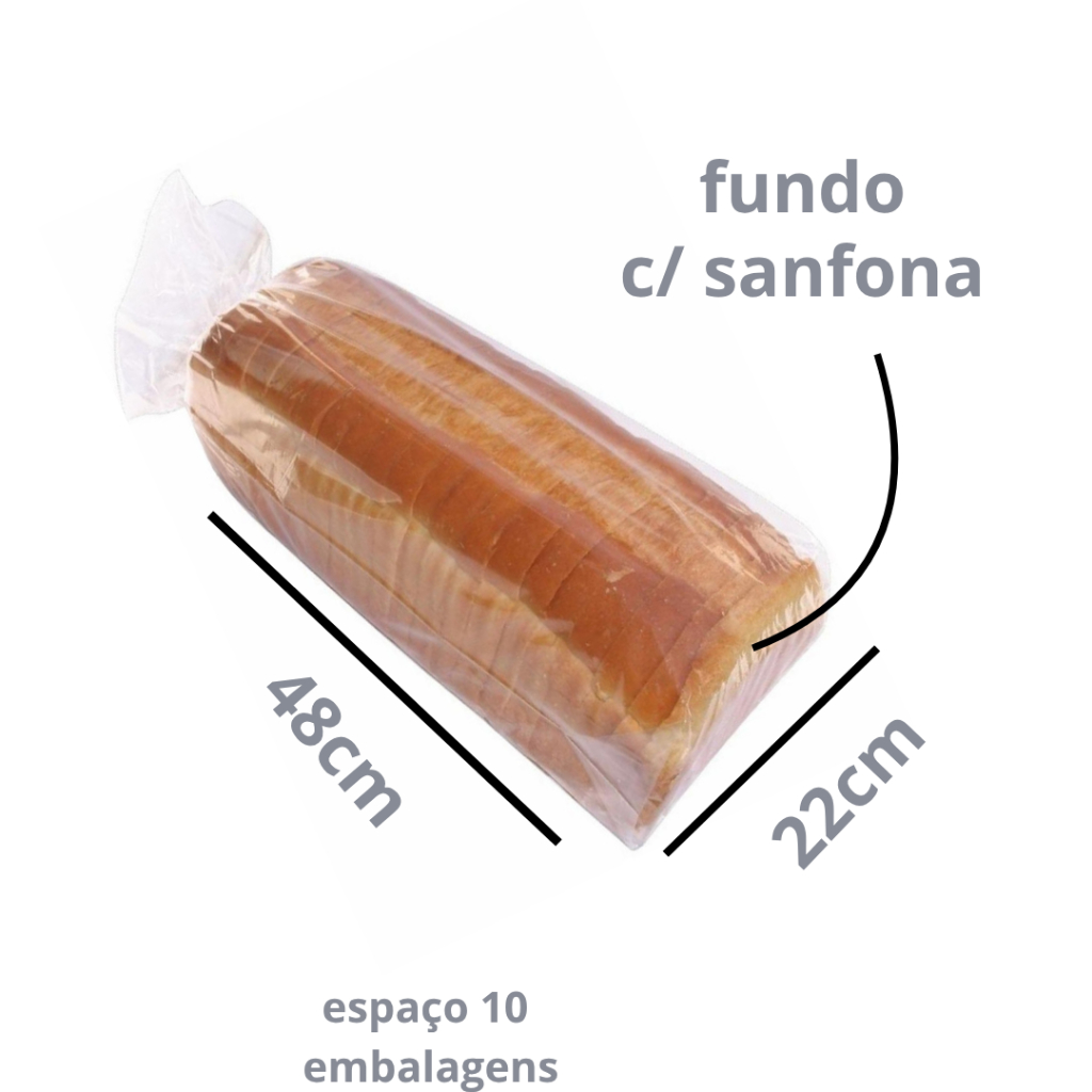 saco para pão caseiro e de forma (22x48) 100 unidades | Shopee Brasil