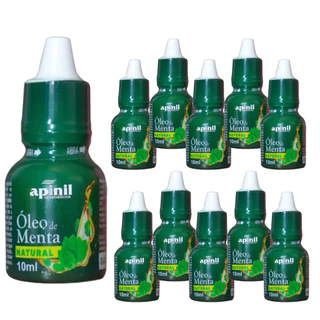 Kit 12 Óleo De Menta Natural Apinil - Proporciona Uma Agradável Sensação De Bem-estar em Oferta na Shopee