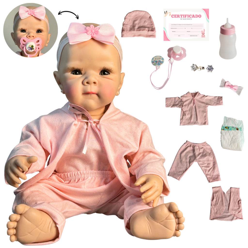Boneca Reborn Corpo de Silicone New Happy Reborn Realista