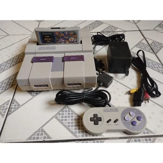 Super NES/Super Nintendo FAT+controle original e fonte+ everdrive 8gb.