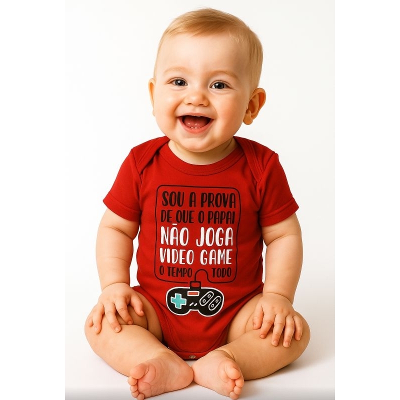 Body Personagens Sou a Prova de que o Papai Não Joga Video Game o Tempo Todo Bebê em Oferta na Shopee