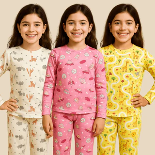 Pijama Infantil Suede Menina Longo Manga Comprida E Calça Confortável Estampado Inverno em Oferta na Shopee
