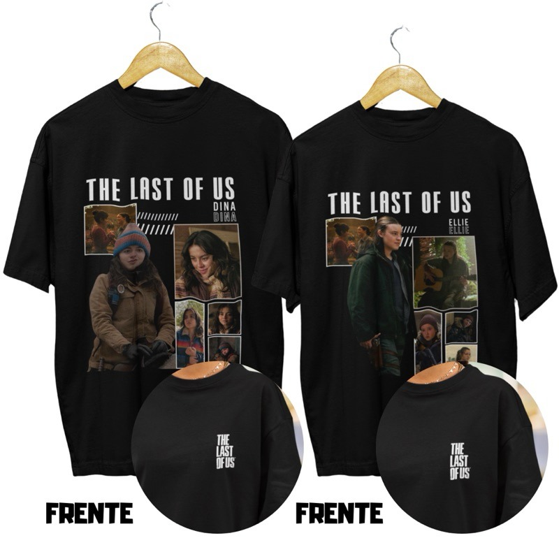 Camiseta Casal The Last Of Us Ellie e Dina T-Shirt Algodão