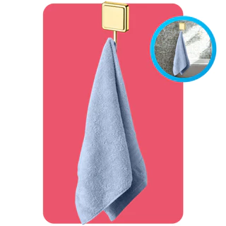 Porta Toalha de Rosto Gancho Banheiro Lavabo de Parede Fixação Dupla Face Dourado Future em Oferta na Shopee