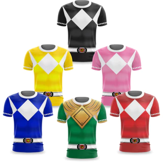 Camiseta Power Rangers Cosplay Dryfit 3d Pronta Entrega Top
