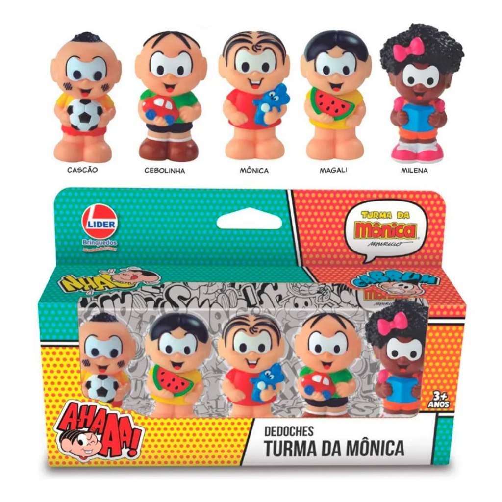 Dedoches Fantoche Brinquedo Infantil Turma da Monica Lider Brinquedos ...
