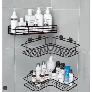 Prateleira Triangular de Banheiro e Cozinha com Suporte Adesivo para Shampoo e Sabão-Organizador de Produtos de Higiene em Oferta na Shopee