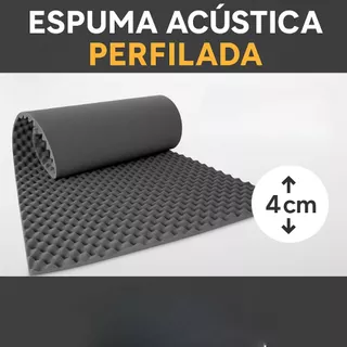 Espuma Acústica Perfilada D28 Tratamento Sonoro Absorção de som 4cm