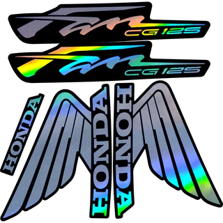 kit adesivos holográfico Compatível  fan 125 / 150 efeito camaleão / RECORTE ELETRONICO / SERVE EM QUALQUER COR DE MOTO em Oferta na Shopee