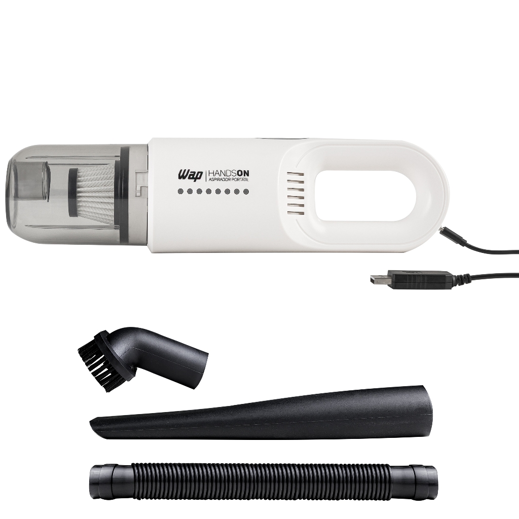 Aspirador de Pó WAP Handson Portátil A Bateria com 16 Min de Autonomia 50W e Acessórios | Shopee Brasil