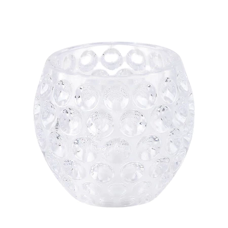 Vela de acrilico redonda led amarelo com botão liga/desliga