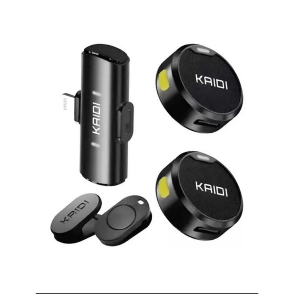 Microfone de Lapela Sem Fio KAIDI KMF4-C – Tipo-C, Maginético e Alta Qualidade de Som Bateria Longa, Compact