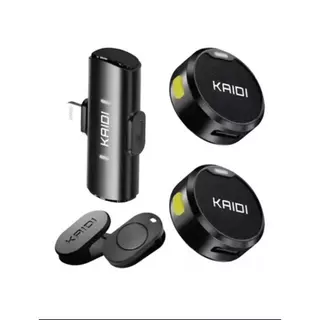Microfone de Lapela Sem Fio KAIDI KMF4-C – Tipo-C, Maginético e Alta Qualidade de Som Bateria Longa, Compact