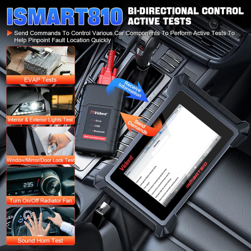 Scanner Automotivo Vident Ismart810 Bt Português CANFD E DOIP