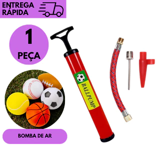 Bomba De Ar Manual Com Bico Para Bola E Inflável Portátil Alta Pressão Futebol Colchão Piscina