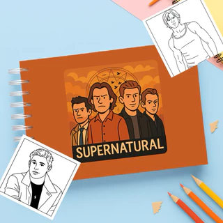 LIVRO DE COLORIR SUPERNATURAL ESTILO BOOBIES GOODS COM 50 PÁGINAS em Oferta na Shopee