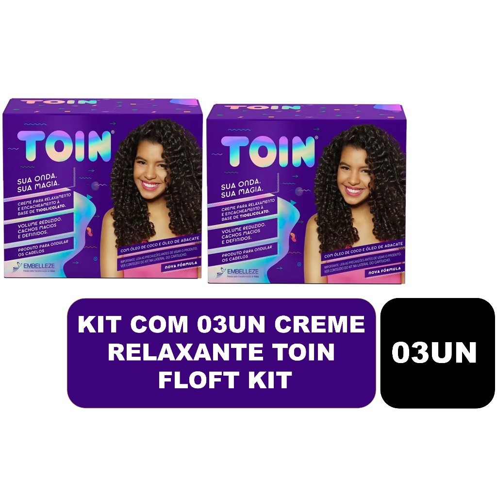 Kit com 03un Creme Relaxante Toin - Floft Kit | Shopee Brasil