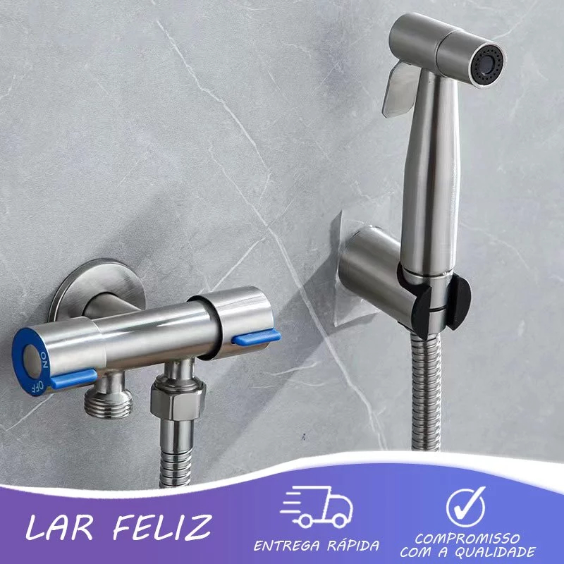 Ducha Higiênica Banheiro Completa Luxo Metal Inox núcleo da válvula de cobre Chuveirinho Privada