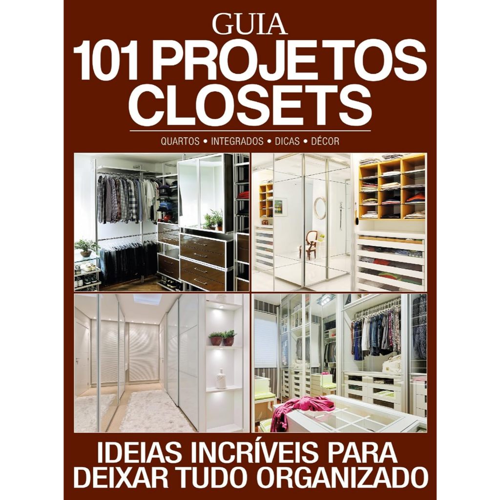 Revista Guia 101 Projetos Closets Decoração Designer | Shopee Brasil