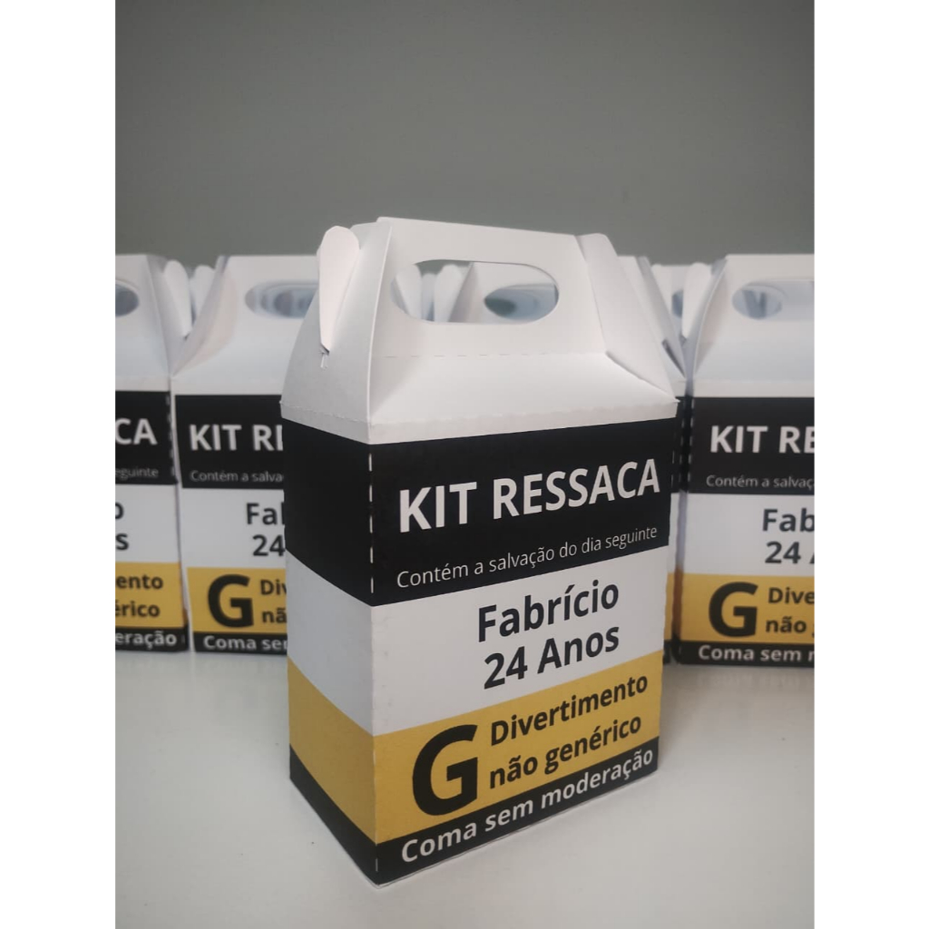 Lembrancinha caixa para kit ressaca festa buteco papelaria ...