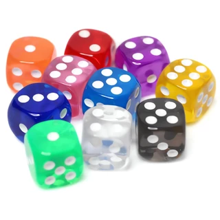 Conjunto Dados Kit para Jogos de tabuleiro Cartas RPG 14mm/16mm Colorido 6 Lados Tradicional