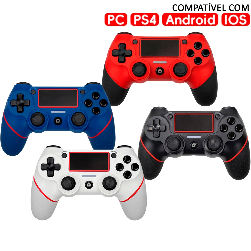 Kit 2 Controle Sem fio Para Ps4 Joystick Playstation Dualshock 4