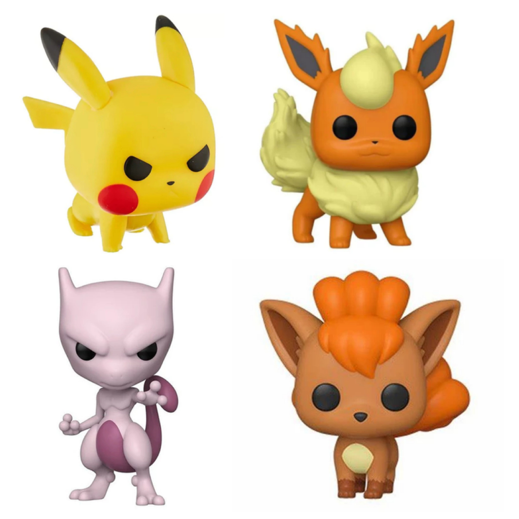 Pokemon – Bonecos Pop | 10cm Vinil | Pikachu Mewtwo Psyduck Bulbasaur ...
