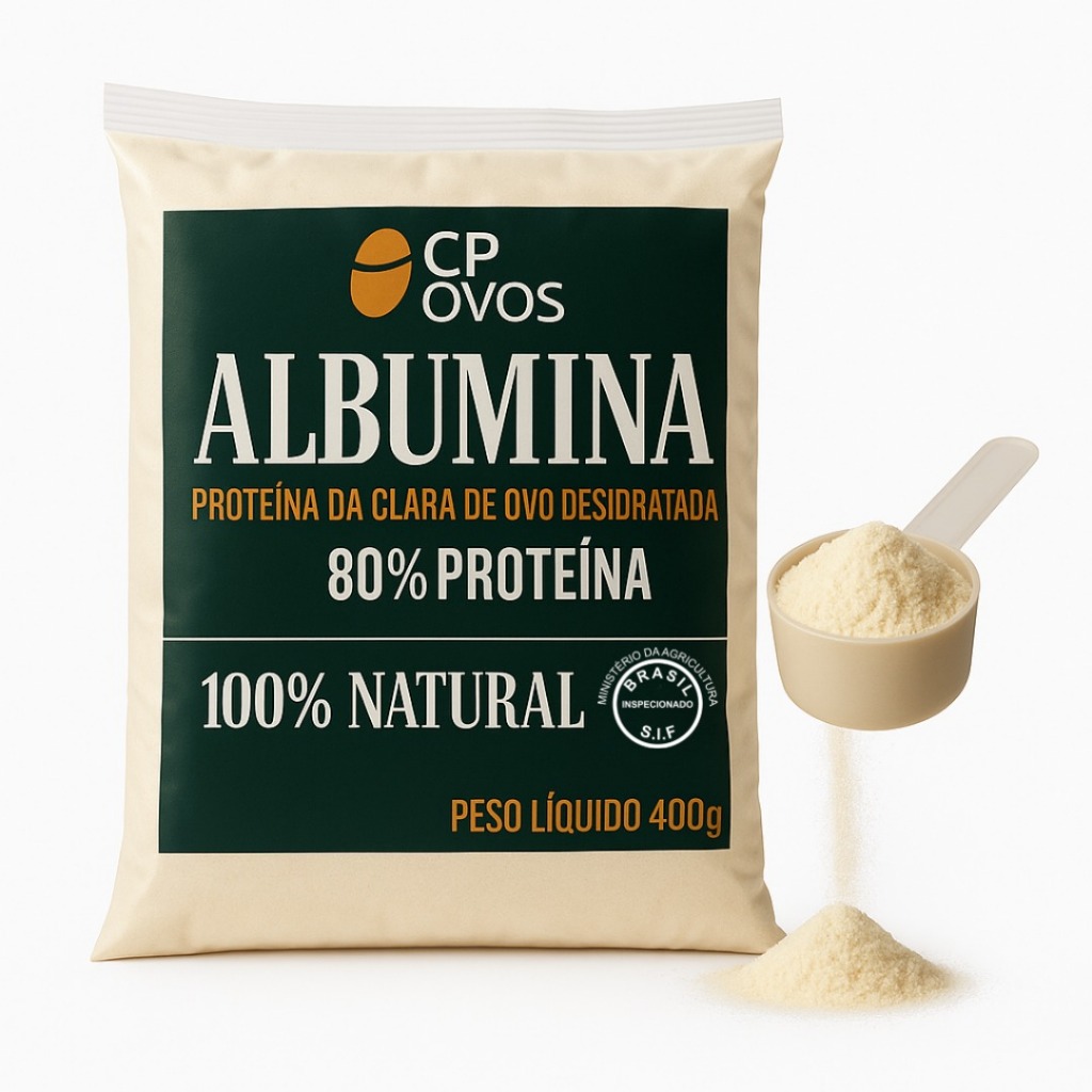 Albumina Pura CP Ovos 400g – 80% Proteína Suplemento em Pó para Ganho ...