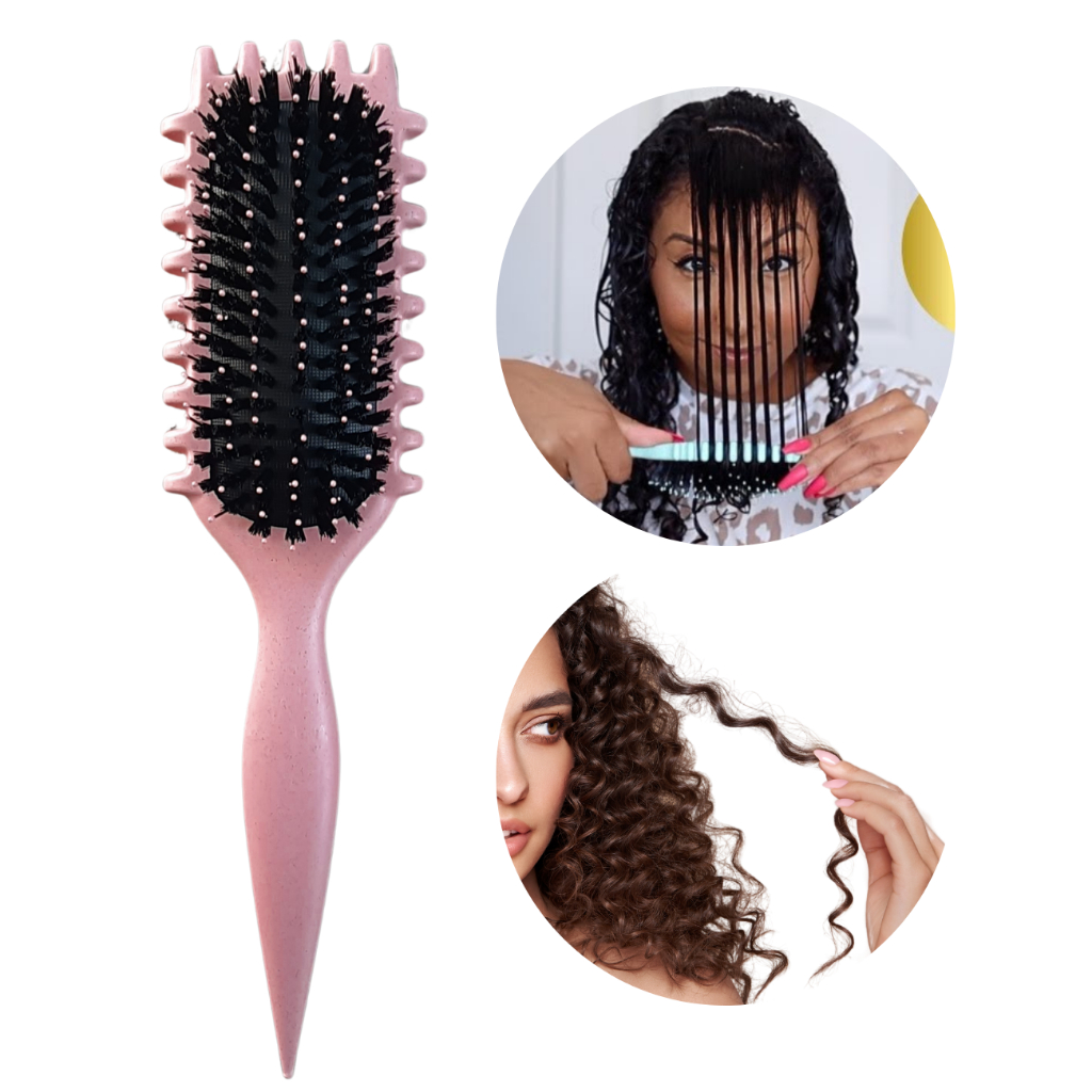 Escova para Cabelo Cacheado Definição Fitagem Cachos | Shopee Brasil