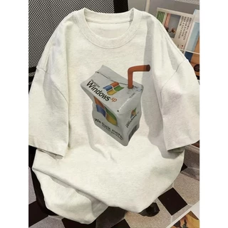 Camiseta Oversized Caixa De Suco Windows
