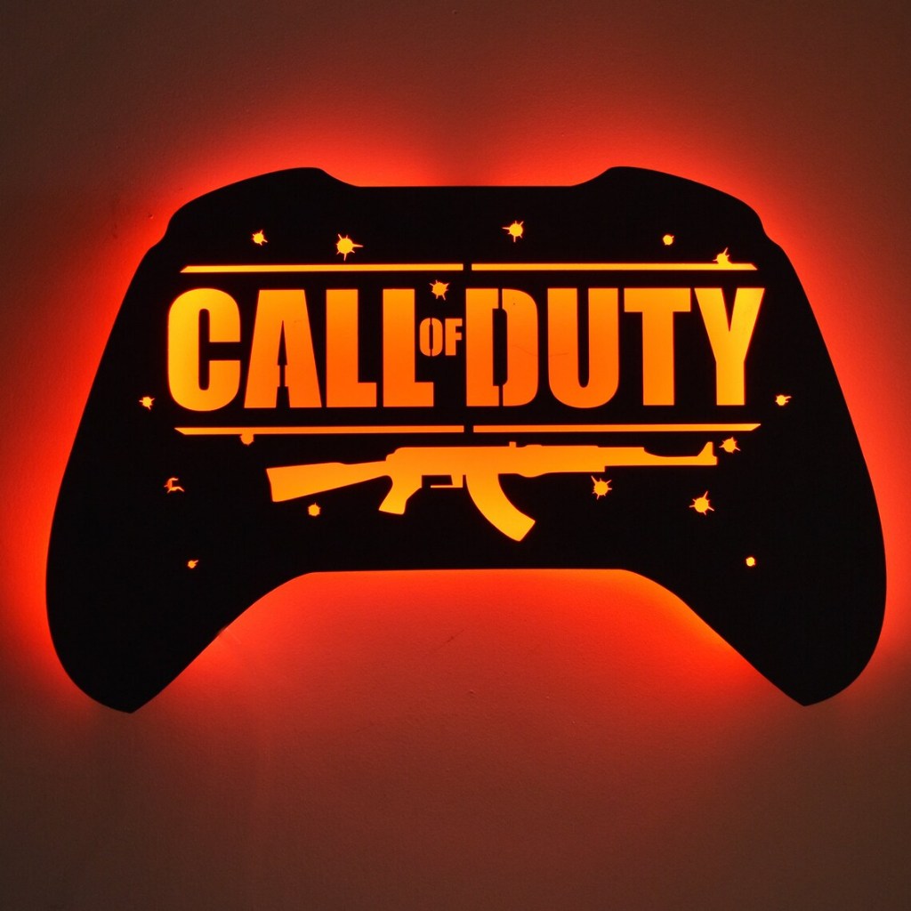 Painel Led Luminoso Rgb Gamer Call Of Duty 60cm | Shopee Brasil