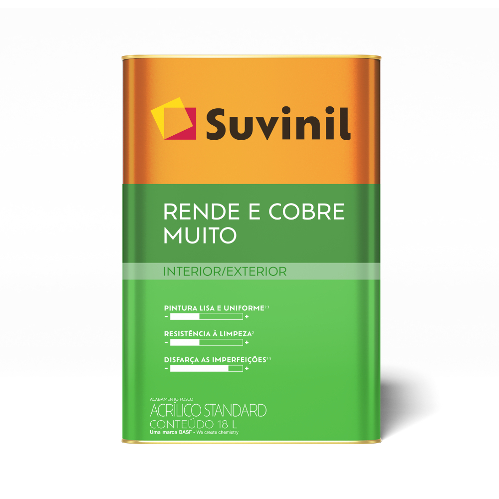 Tinta Acrílica Rende e Cobre Muito 18L Suvinil