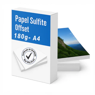 Papel Sulfite Off-Set 180g Folha A4 Ótima Qualidade - 250, 500, 1000 Folhas