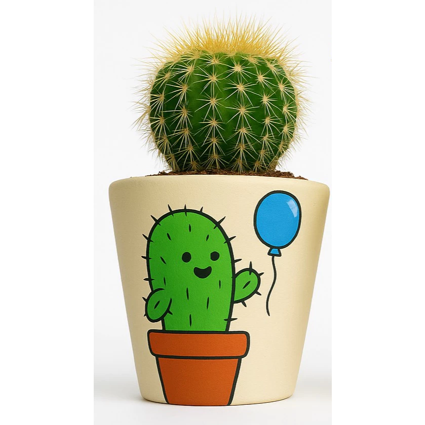 Vaso de barro pintado à mão 4