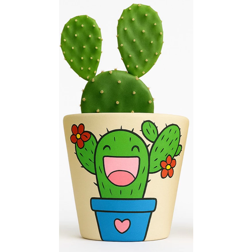 Vaso de barro pintado à mão 5