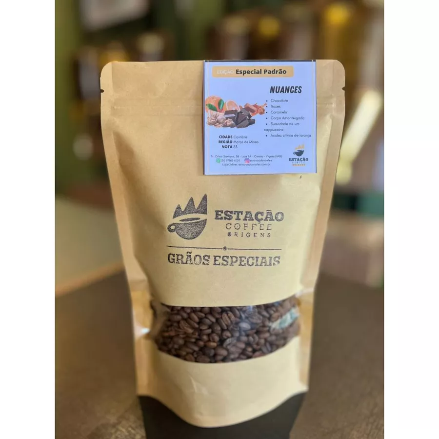 Café Estação - Especial 83 Pontos - 100% Arábica Matas de Minas Grão, Notas de Chocolate, Nozes e Caramelo