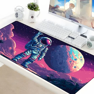 Mouse Pad Gamer p/ Destktop Borda Costurada Universo Astros Superficie Speed Diversas Cores