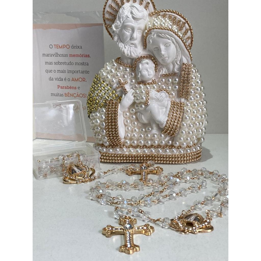 BODAS DE OURO SAGRADA FAMILIA+ DOIS TERÇOS COROA DE NOSSA SENHORA ...